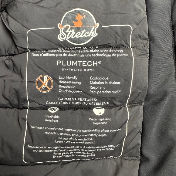 Brand New Women's Save The Duck Lila Designer Coat, Black, Slim Fit, Padded - Picture 8 of 8